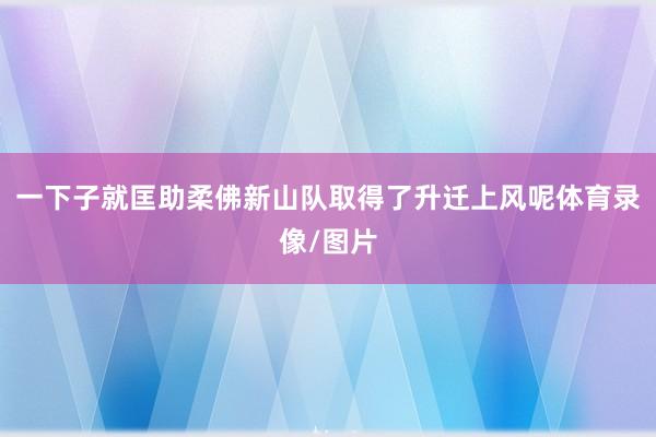 一下子就匡助柔佛新山队取得了升迁上风呢体育录像/图片