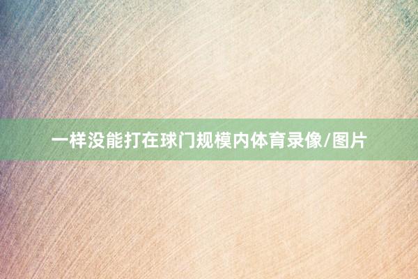 一样没能打在球门规模内体育录像/图片
