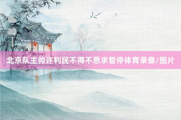 北京队主帅许利民不得不恳求暂停体育录像/图片